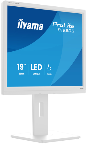 Ecran IIYAMA 19''  LED Blanc dalle TN 3ms 5:4 1280x1024 250cd/m  HDMI Displaypor