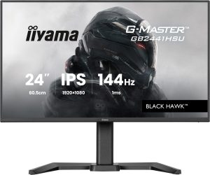 Écran IIYAMA 23.8 pouces 1ms G-Master Black Hawk Noir IPS 1920x1080 16:9 144Hz 350cd/m² 1500:1 HDMI DisplayPort 2xUSB HPs 2x2W Black Tuner 15cm pied réglab - GB2441HSU-B1