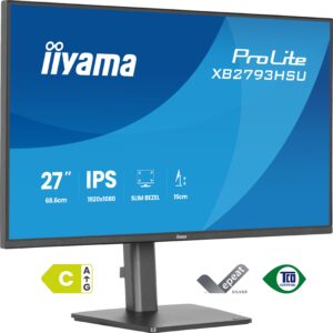 Écran IIYAMA 27 pouces Dalle IPS Ultra mince 1920x1080 16:9 120Hz 1ms 350 cd/m HPs - XB2793HSU-B1