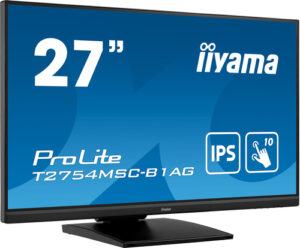 Écran IIYAMA 27 Tactile PCAP dalle IPS 10 points 4ms 1920x1080 VGA HDMI - T2754MSC-B1AG