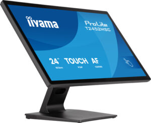 Écran IIYAMA 24 Noir Tactile PCAP+ DeepContrast 10pts IPS verre bord a bord - T2452MSC-B2