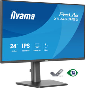 Ecran IIYAMA 23,8 Noir IPS Ultra Mince 16:9 1ms 1920x1080 350cd/m  120Hz HDMI D