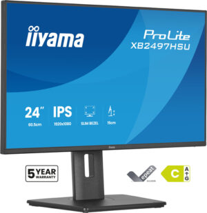 Écran IIYAMA 24 pouces Ultra mince Noir IPS 1920x1080 16:9 120Hz 4ms 350cd/m HDMI DP - XB2497HSU-B1