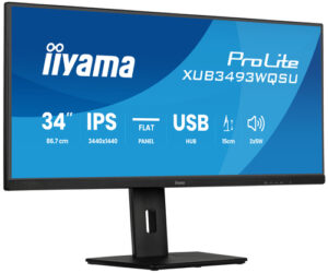 Écran IIYAMA 34 Noir IPS 21:9 1ms 3440x1440 400cdm Ultra Wide QHD HPs 2xHDMI - XUB3493WQSU-B6