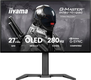 Écran IIYAMA 27 0.03ms G-Master Noir TITAN FALCON META3 OLED 2560x1440 280Hz - GOB2701QSC-B1