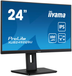 Ecran IIYAMA 23,8 Noir IPS 16:9 0.5ms WQHD 2560x1440 300 cd/m  100Hz 1xHDMI 1xD