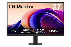 ECRAN LG 27 Noir IPS 16:9 5ms 2560x1440 100Hz 250cd/m2 HDR 10 HDMI USB Type-C S