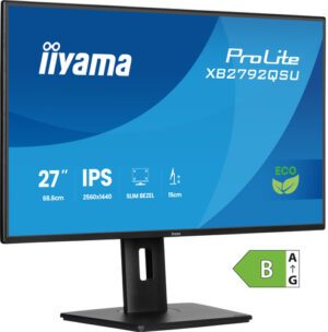 Écran IIYAMA 27 pouces Noir dalle IPS LED Ultra mince 16:9 2560x1440 3ms 350 cd/m - XB2792QSU-B1