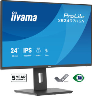 Écran IIYAMA 24 pouces Ultra mince Noir IPS 1920x1080 100Hz 1ms 350cd/m HDMI DP - XB2497HSN-B1