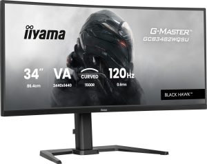 Écran IIYAMA 34 pouces 0.6ms G-Master Black Hawk VA Incurvé 21:9 3440x1440 120Hz 500 cd/m² 2xHDMI Displayport 2xUSB 3.2 2xUSB-C 2xHP 15cm pied réglable - GCB3482WQSU-B1