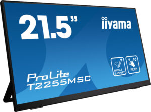 Ecran IIYAMA 21.5 Noir avec verre bord � bord Tactile PCAP 10 points FHD IPS 19