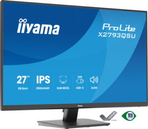 Écran IIYAMA 27 dalle IPS ULTRA MINCE 2560x1440 16:9 1ms 350 cd/m 75Hz HDMI - X2793QSU-B1