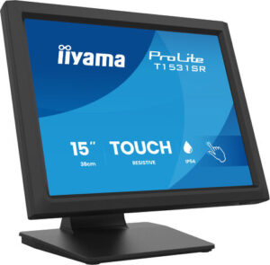 Écran IIYAMA 15 Noir Tactile Resistive dalle VA 1024x768 4:3 350cd/m 18ms - T1531SR-B2S
