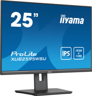 Écran IIYAMA 25 pouces IPS 4ms 16:10 1920x1200 VGA HDMI DisplayPort HUB USB (2x2.0) - XUB2595WSU-B5